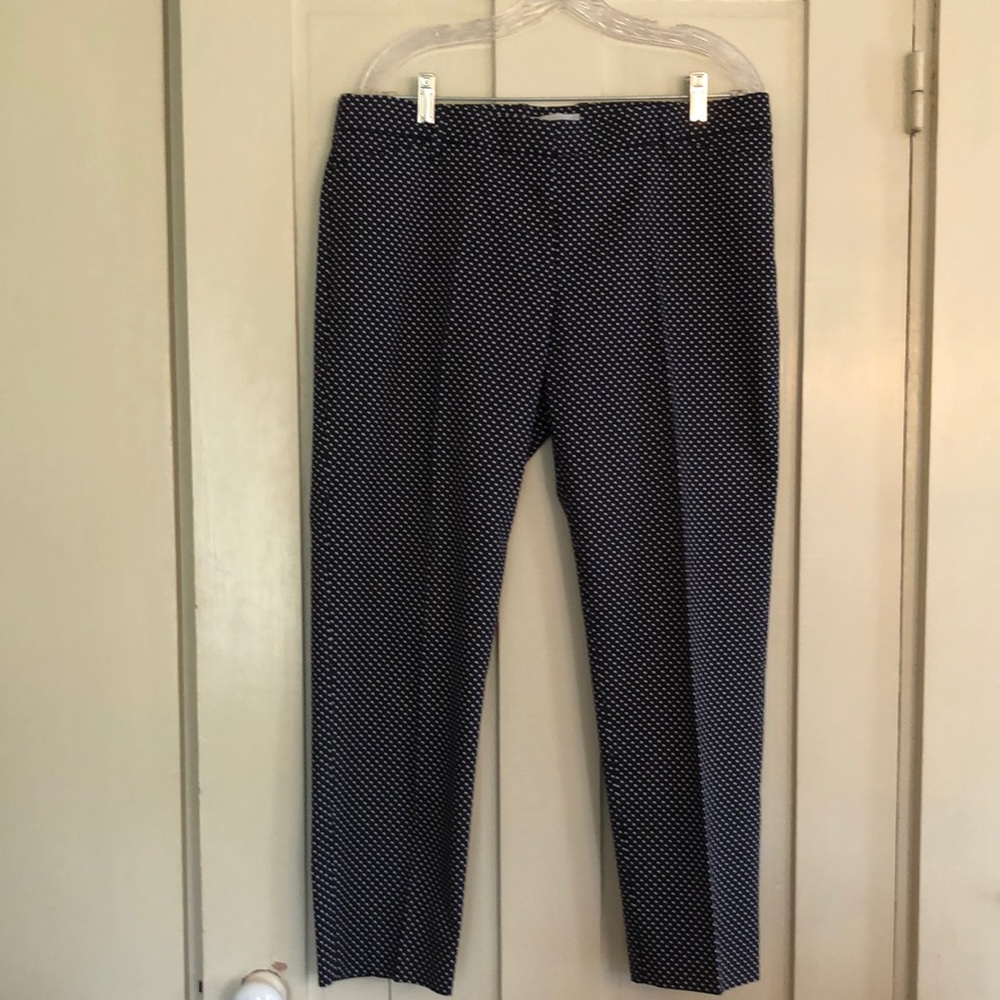 GAP navy/ white dot cotton pants, size 12